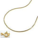 Kette 0,7mm Schlange 5-kant 14Kt GOLD 38cm
