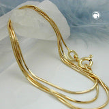 Kette 0,8mm Schlange 5-kant 9Kt GOLD 45cm