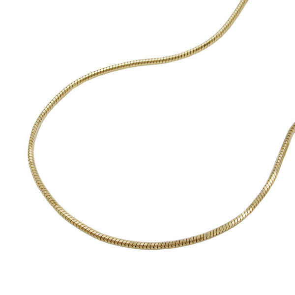 Kette 0,8mm Schlange 5-kant 9Kt GOLD 45cm