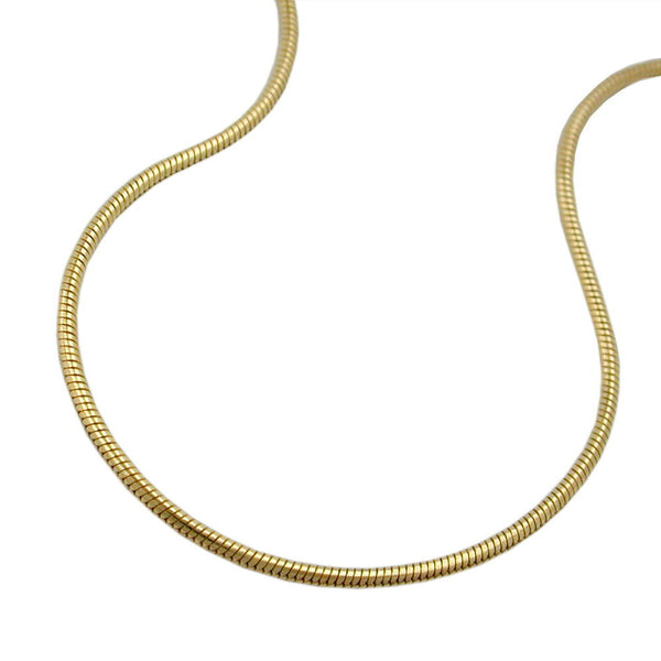 Kette 1mm Schlange rund 9Kt GOLD 45cm