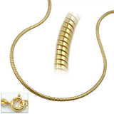 Kette 0,7mm Schlange rund 14Kt GOLD 45cm
