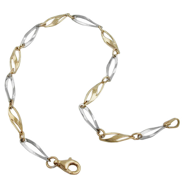 Armband, Fantasie bicolor, 9Kt GOLD
