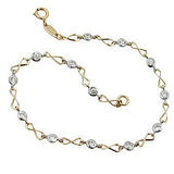 Armband, Fantasie bicolor, 9Kt GOLD