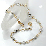 Armband, Fantasie bicolor, 9Kt GOLD