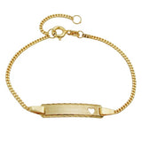 Schildarmband, diamantiert, 9Kt GOLD