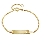 Schildarmband, diamantiert, 9Kt GOLD