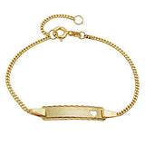 Schildarmband, diamantiert, 9Kt GOLD