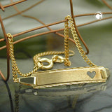 Schildarmband, diamantiert, 9Kt GOLD