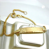 Schildarmband, diamantiert, 9Kt GOLD