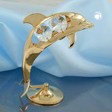 Tischdekoration Delfin 79x38mm mit Glas-Steinen