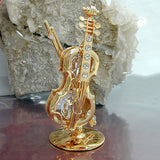 Tischdekoration Violine 75x65mm mit Glas-Steinen