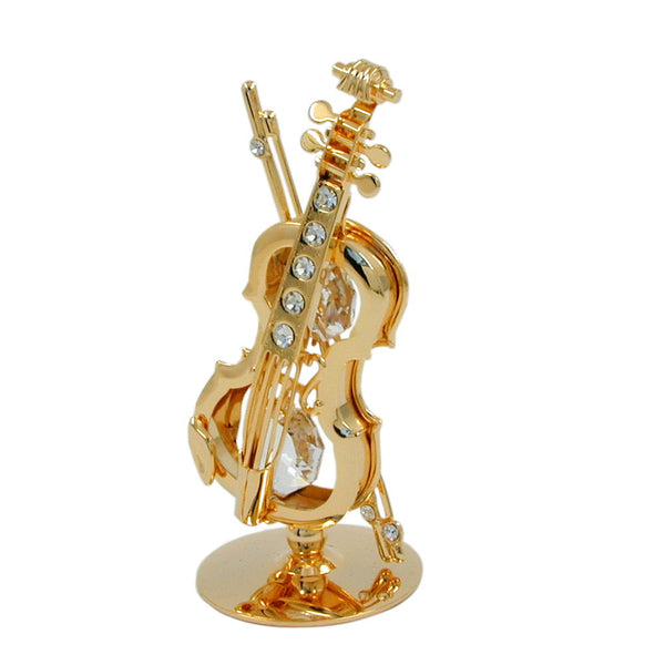 Tischdekoration Violine 75x65mm mit Glas-Steinen