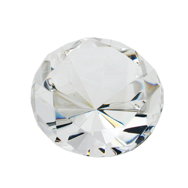 Glasstein 93x60mm mit Diamantschliff kristall klar