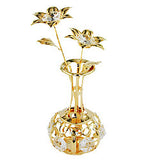 Vase mit Blumen, mit Glas-Steinen