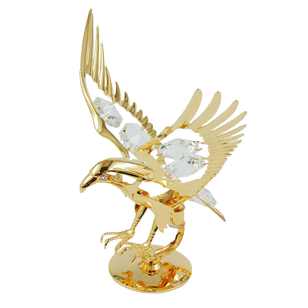 Tischdekoration Adler 90x90mm mit Glas-Steinen