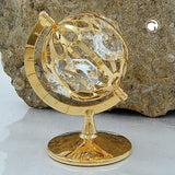 Tischdekoration Globus 65x40mm mit Glas-Steinen