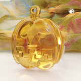 Anhänger 49x44mm Kürbis orange topas Glas