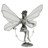 Tischdekoration 65mm Zinnfigur Elfe mit Springseil Corinn