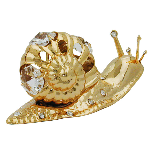 Tischdekoration Schnecke 40x95mm mit Glas-Steinen