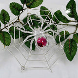 Suncatcher 25x110mm Spinne im Netz mit Glassteinen