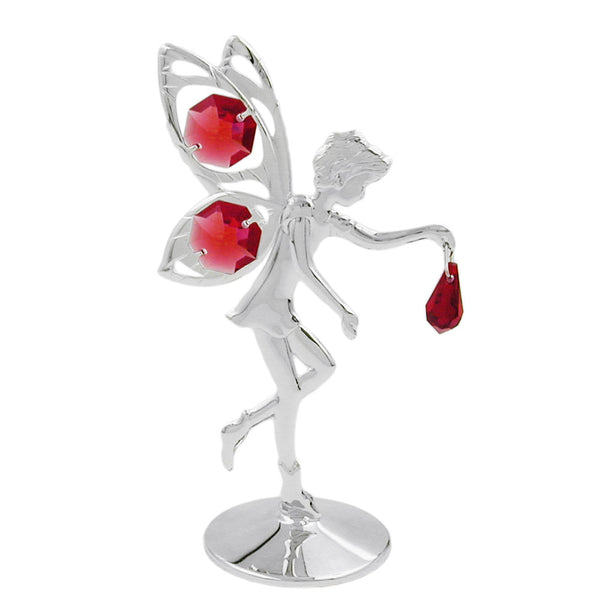 Tischdekoration Elfe 110x60mm mit Glas-Steinen bordeaux