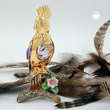 Tischdekoration Papagei 95x40mm mit Glas-Steinen