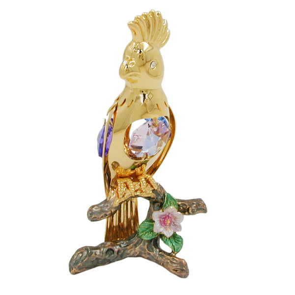 Tischdekoration Papagei 95x40mm mit Glas-Steinen