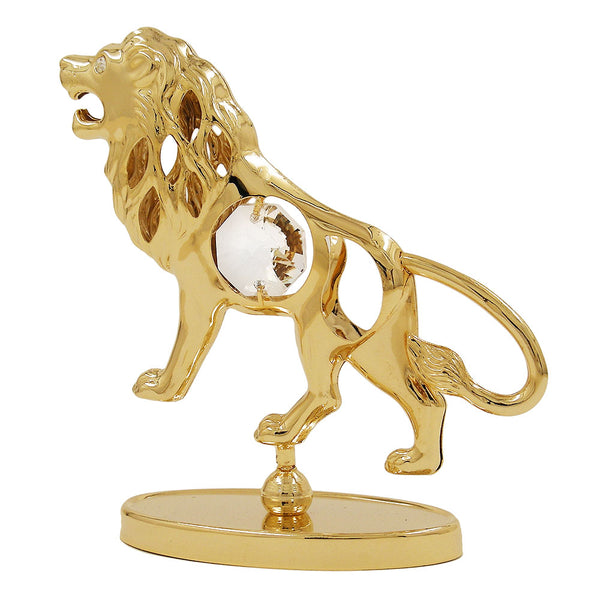 Tischdekoration Löwe 79x77mm Sternzeichen mit Glas-Stein