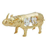 Tischdekoration Nashorn 96x47mm mit Glas-Steinen