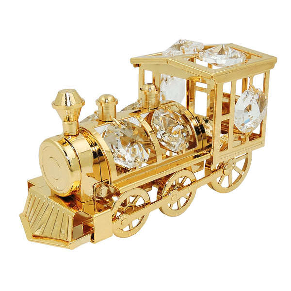 Tischdekoration Lokomotive 80x50mm mit Glas-Steinen