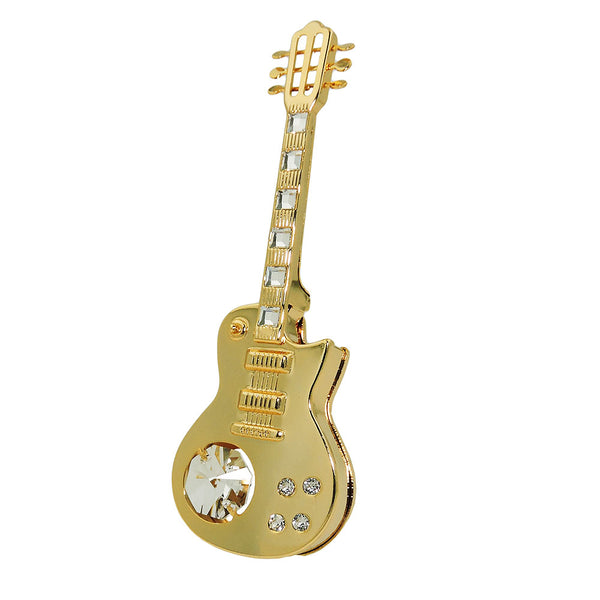 Tischdekoration Elektrische Gitarre 35x110mm mit Glas-Steinen