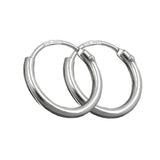 Creole 11mm Drahtcreole mit Steckverschluss glänzend Silber 925