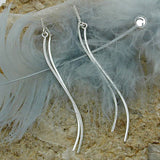Durchzieher 60mm doppelte Welle glänzend Silber 925