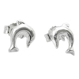 Stecker 7mm springender Delfin Silber 925