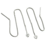 Durchzieher 110x5mm Herz mit Zirkonia Silber 925