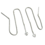 Durchzieher 110x5mm Herz mit Zirkonia Silber 925