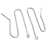 Durchzieher 110x5mm Herz mit Zirkonia Silber 925