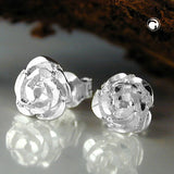Stecker, Rose diamantiert, Silber 925