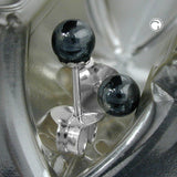 Stecker ca. 4mm Hämatit Silber 925