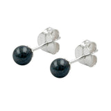 Stecker ca. 4mm Hämatit Silber 925