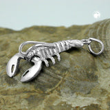 Anhänger, Krebs, rhodiniert, Silber 925