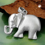 Anhänger Elefant rhodiniert, Silber 925