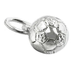 Anhänger 6mm Fußball mit Öse glänzend Silber 925