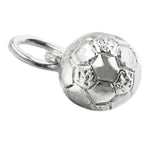Anhänger 6mm Fußball mit Öse glänzend Silber 925