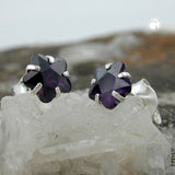 Stecker 5mm Zirkonia amethystfarben Silber 925