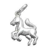 Anhänger, 12mm Pferd glänzend Silber 925