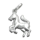 Anhänger, 12mm Pferd glänzend Silber 925
