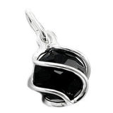 Anhänger, Zirkonia schwarz, Silber 925