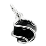 Anhänger, Zirkonia schwarz, Silber 925