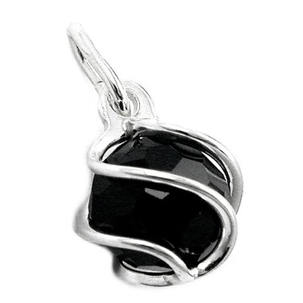 Anhänger, Zirkonia schwarz, Silber 925
